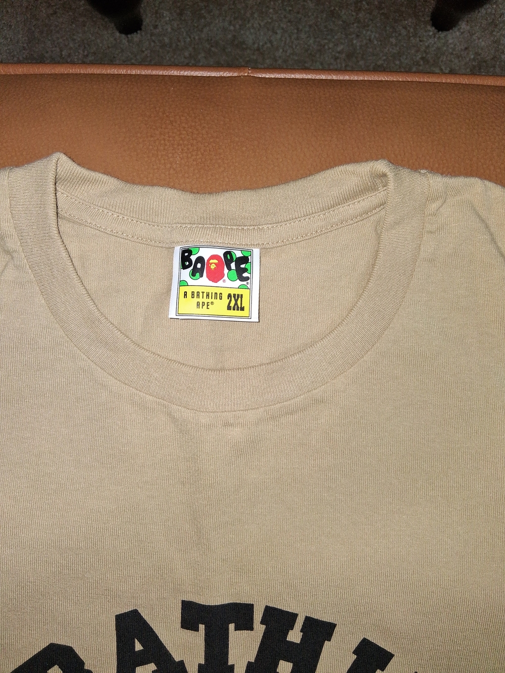 A Bathing Ape Tan Logo Tee
